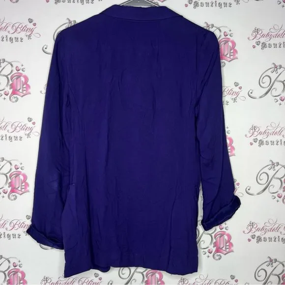 Talula Aritzia blazer purple business casual rare retro 2000s y2k. Size 2. - Picture 7 of 8